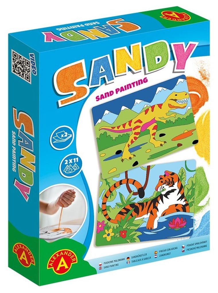 Alexander, Sandy, Tygrys, T-Rex, malowanka piaskowa