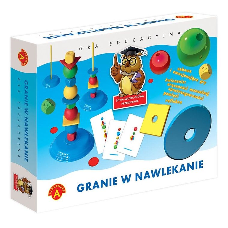Alexander, Sowa Mądra Głowa, Granie w nawlekanie, gra edukacyjna