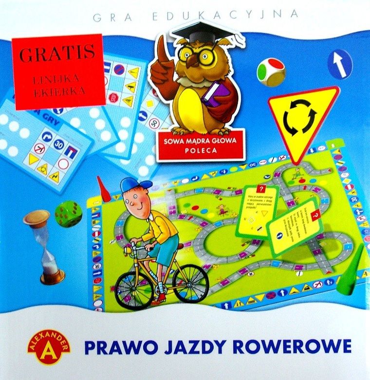 Alexander, Sowa Mądra Głowa, Prawo jazdy rowerowe, gra edukacyjna