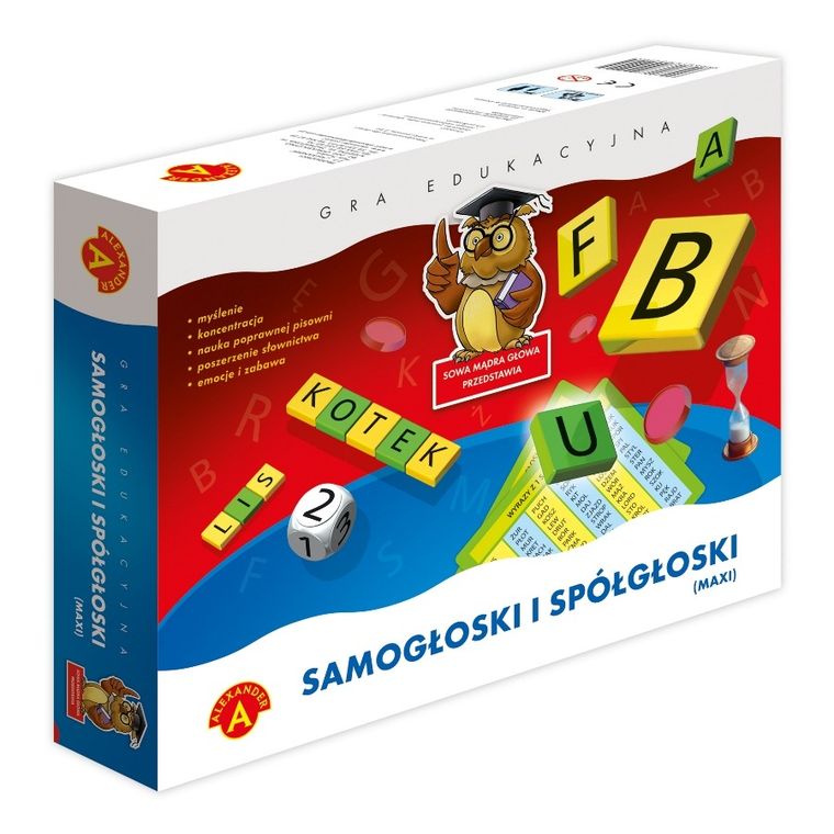 Alexander, Sowa Mądra Głowa, Samogłoski i spółgłoski, gra edukacyjna