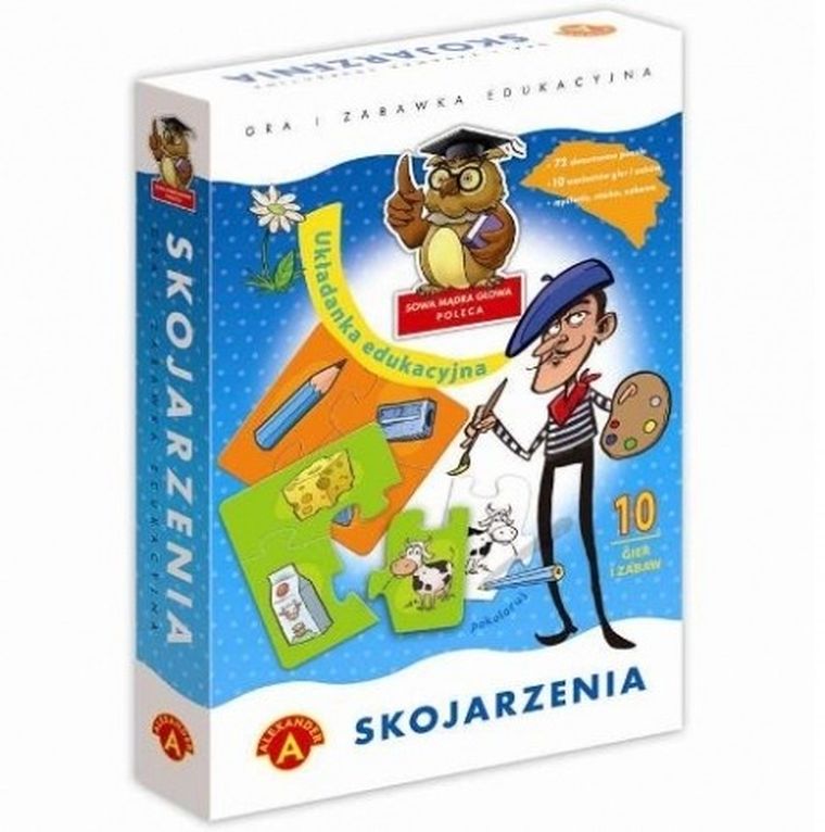 Alexander, Sowa Mądra Głowa, Skojarzenia, układanka edukacyjna
