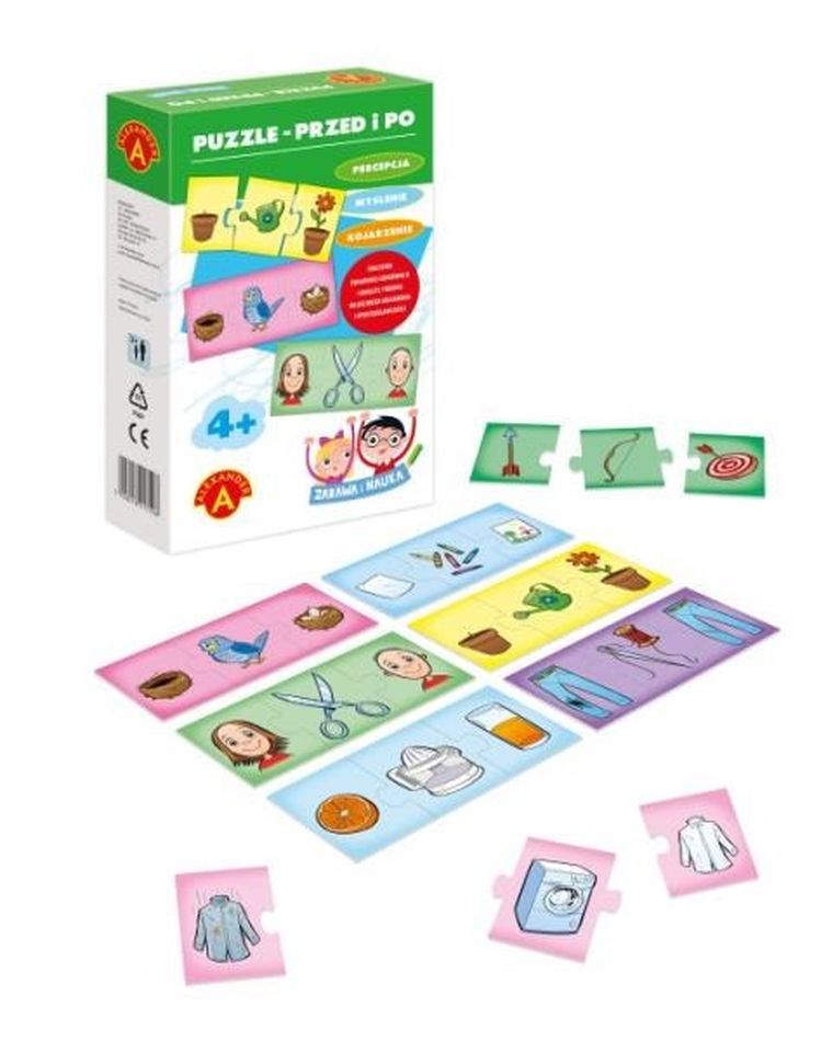 Alexander, Zabawa i Nauka, puzzle przed i po