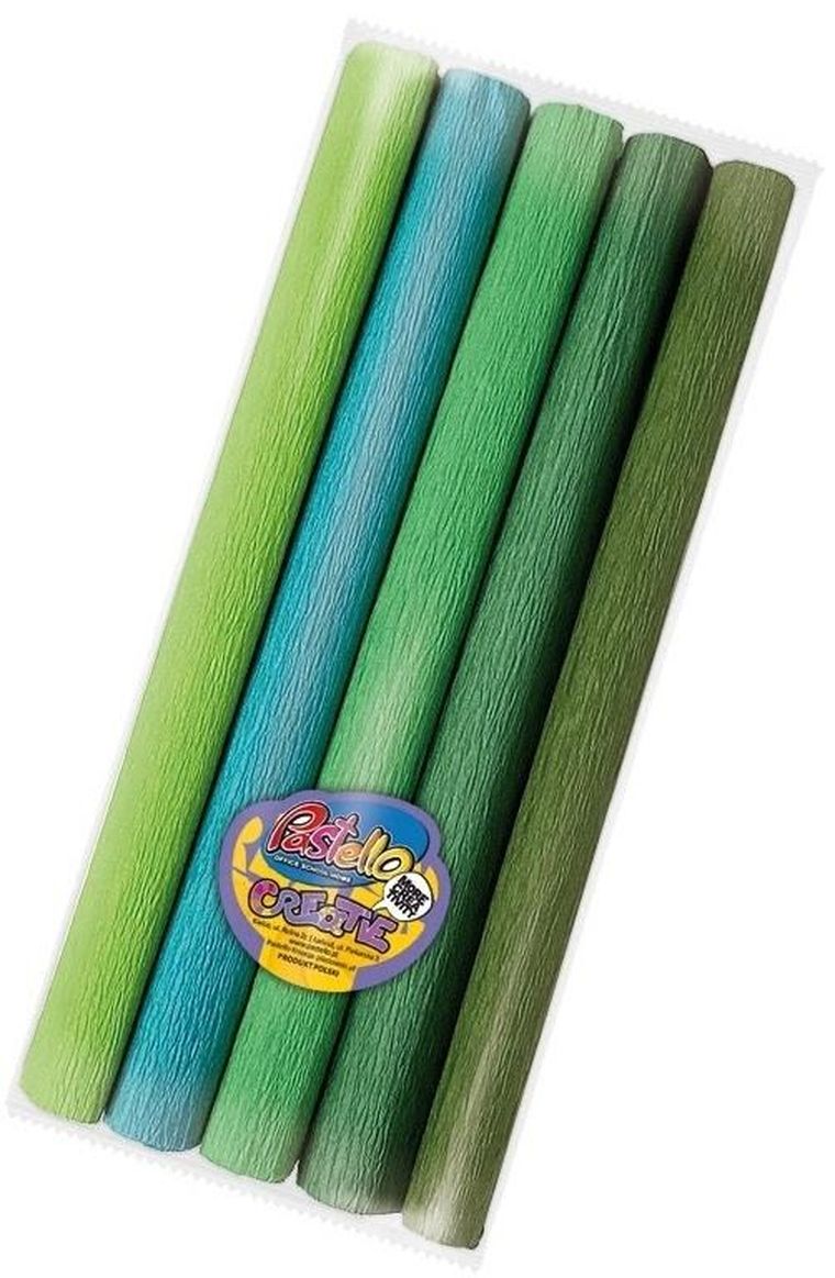Alfa Pastello, bibuła mini, 25-200 cm odcieni zielonych, 5 kolorów