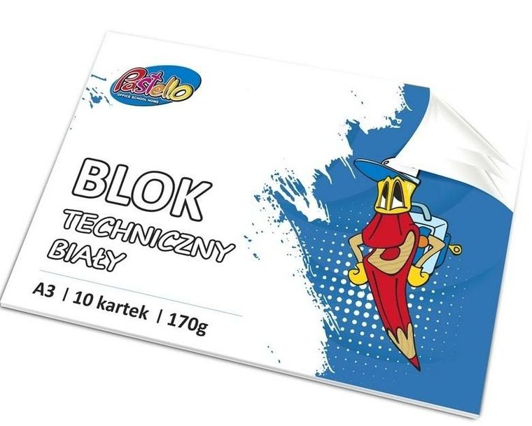 Alfa Pastello, blok techniczny, A3, 170g, 10 kartek