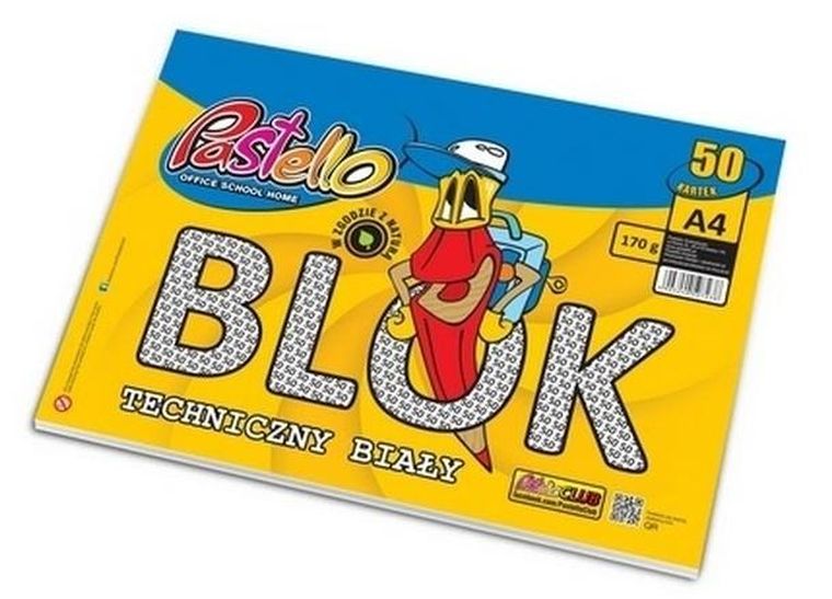 Alfa Pastello, blok techniczny, A4, 170g, 50 kartek