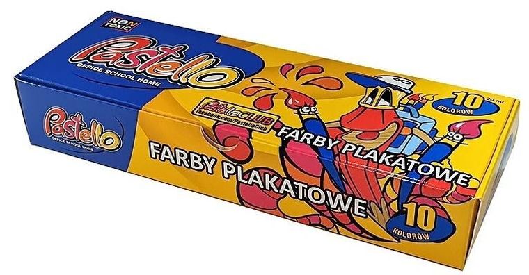 Alfa Pastello, farby plakatowe, 20 ml, 10 kolorów