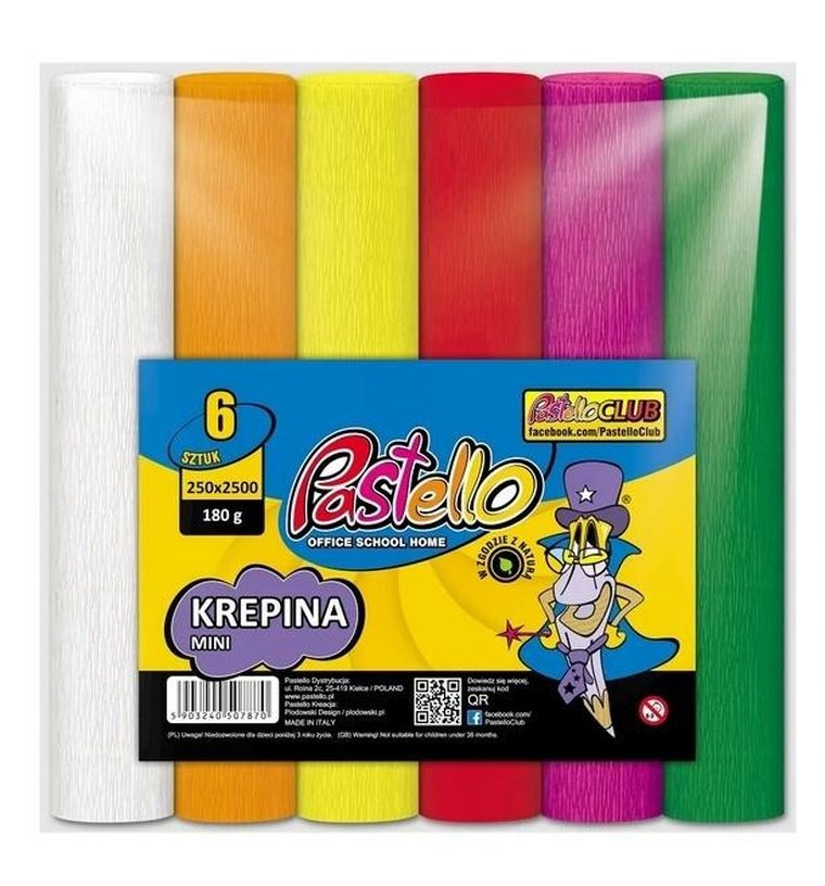Alfa Pastello, krepina mini, 180g, 20-250 cm, 6 szt.