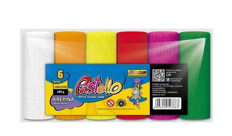 Alfa Pastello, krepina mini, 180g, 20-250 cm, 6 szt.
