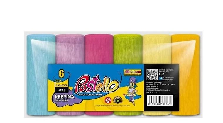 Alfa Pastello, krepina mini, 180g, 20-250 cm, 6 szt.