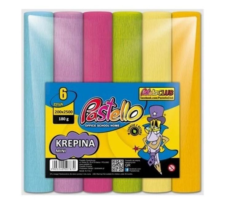 Alfa Pastello, krepina mini, 180g, 20-250 cm, 6 szt.