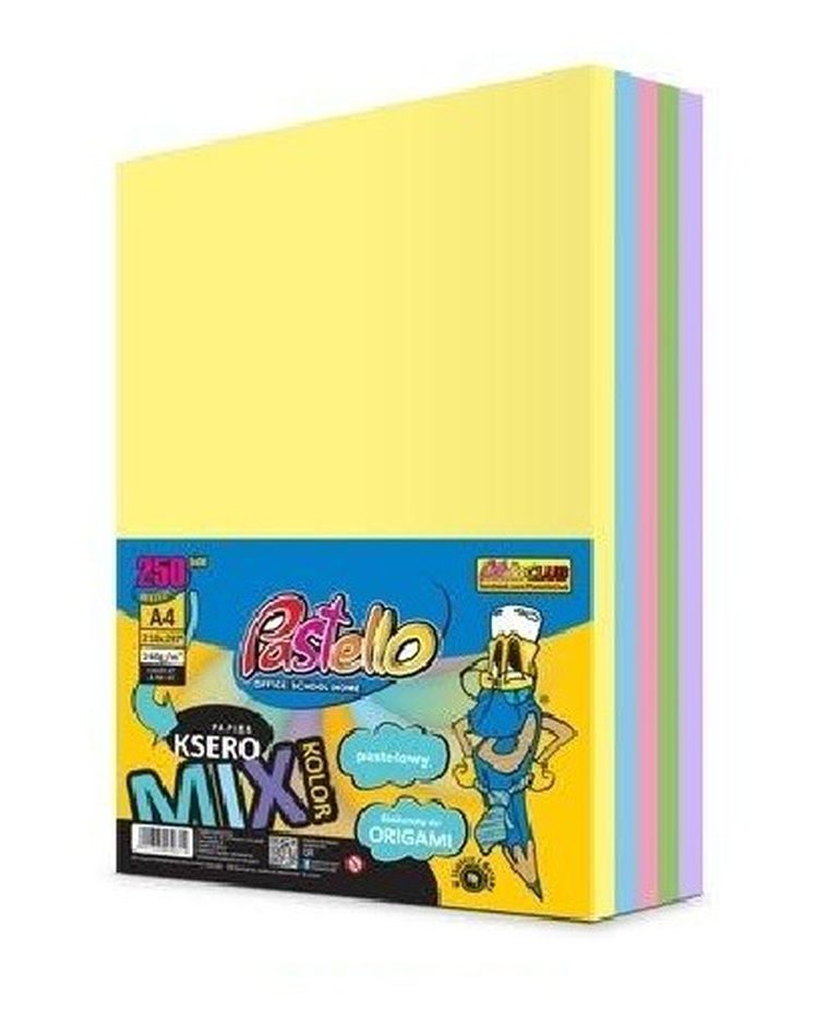 Alfa Pastello, papier ksero A4, 160g, 5 kolorów, 250 arkuszy, pastel