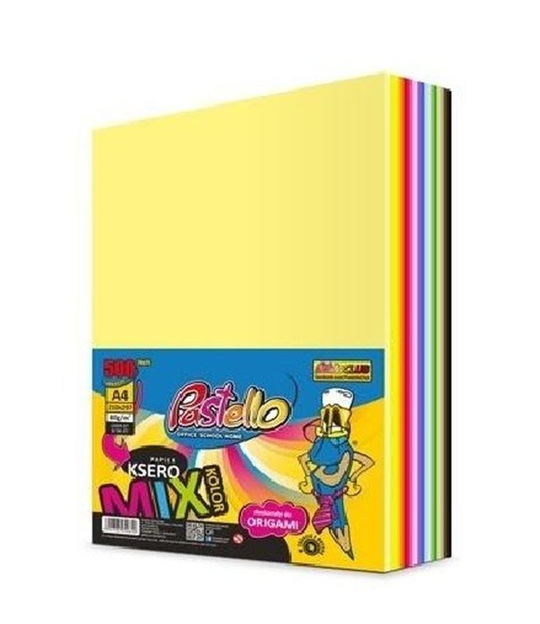 Alfa Pastello, papier ksero A4, 20 kolorów, 500 arkuszy