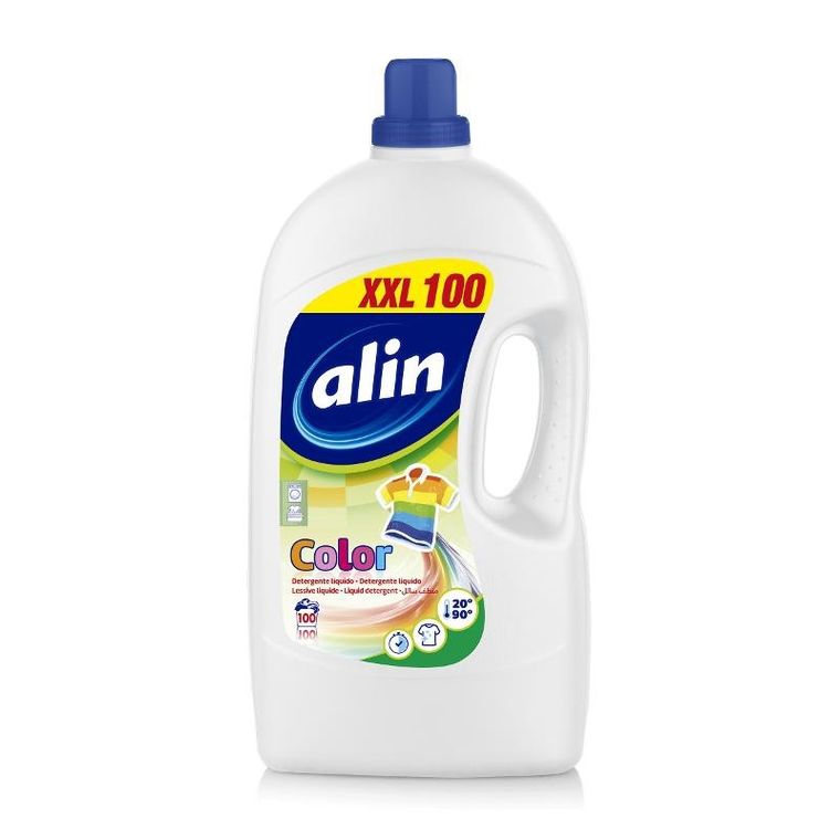 Alin, płyn do prania tkanin kolorowych, 100 prań, 5l