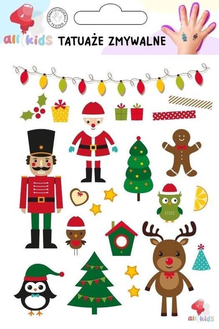 All4kids, Boże Narodzenie, tatuaże zmywalne dla dzieci
