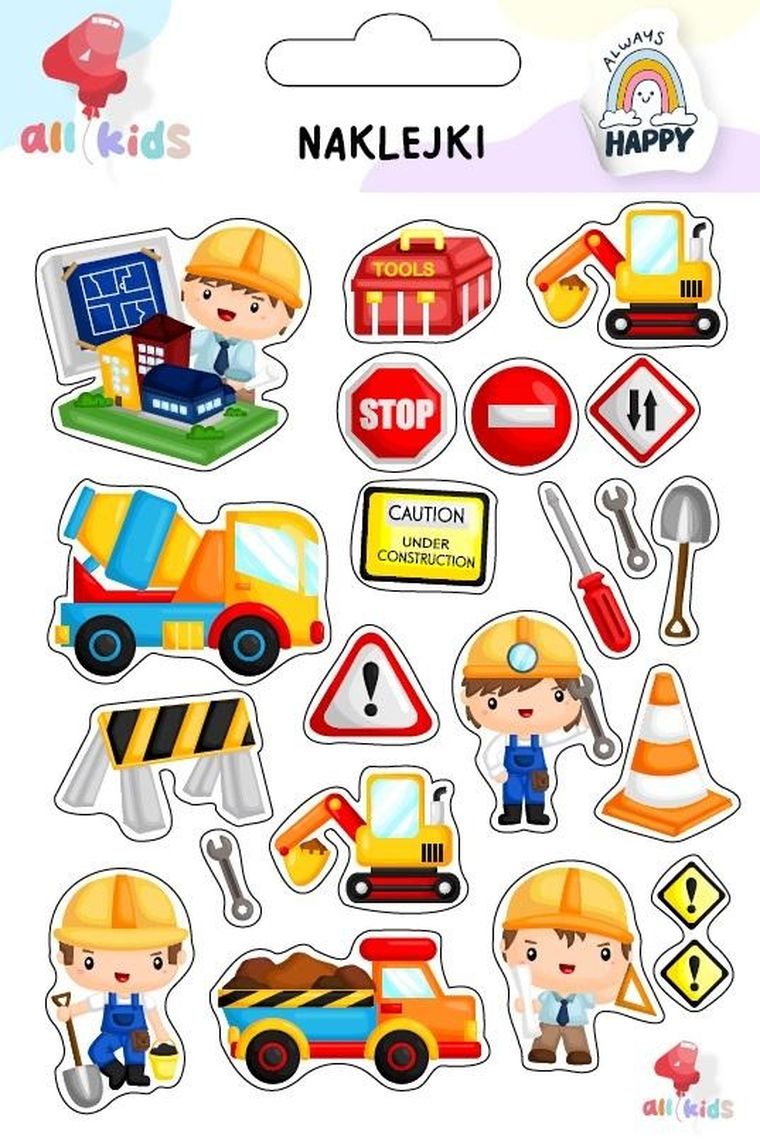 All4kids, naklejki, budowa