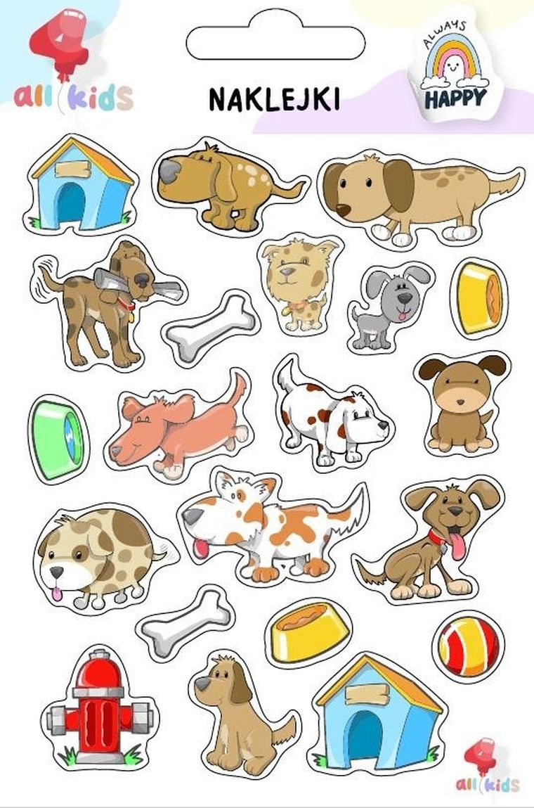 All4Kids, naklejki, Co robi pies