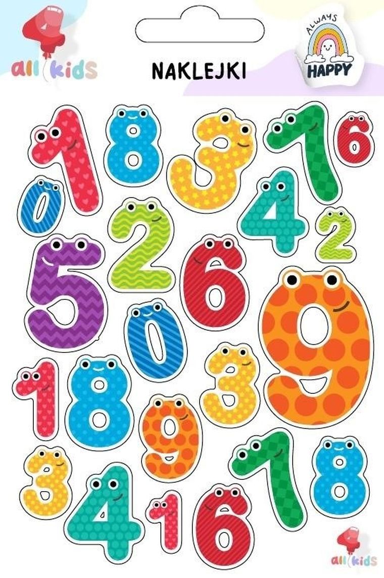 All4Kids, naklejki, cyferki