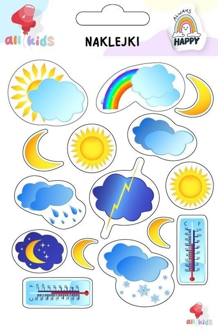 All4Kids, naklejki dla dzieci, Pogoda