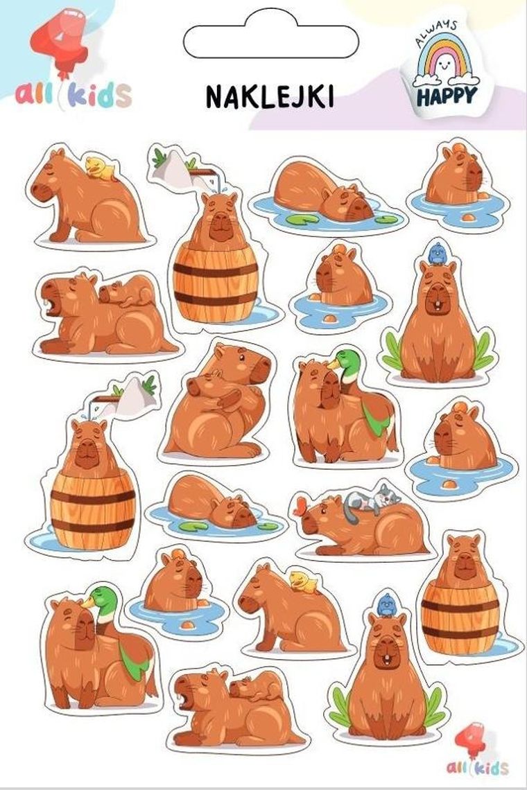 All4Kids, naklejki, Kapibara