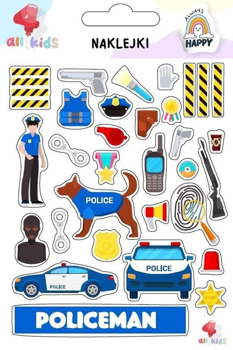 All4Kids, naklejki, policja