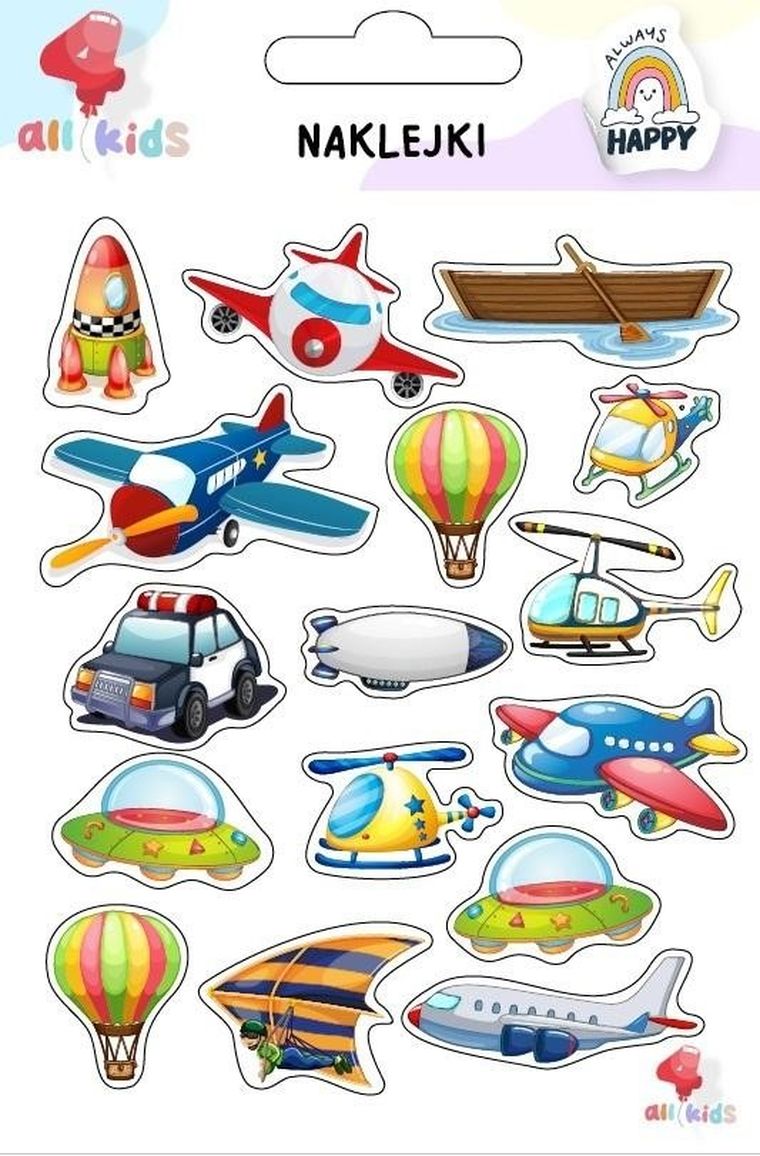 All4Kids, naklejki, samoloty
