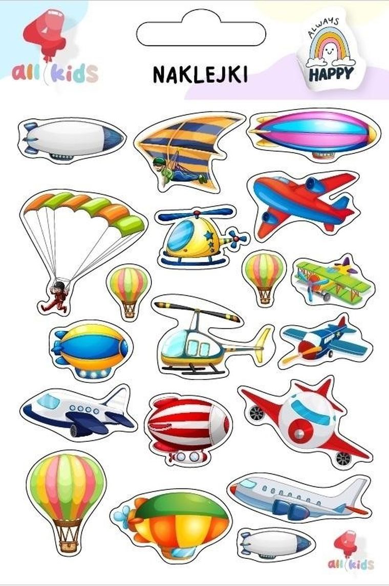 All4Kids, naklejki, samoloty