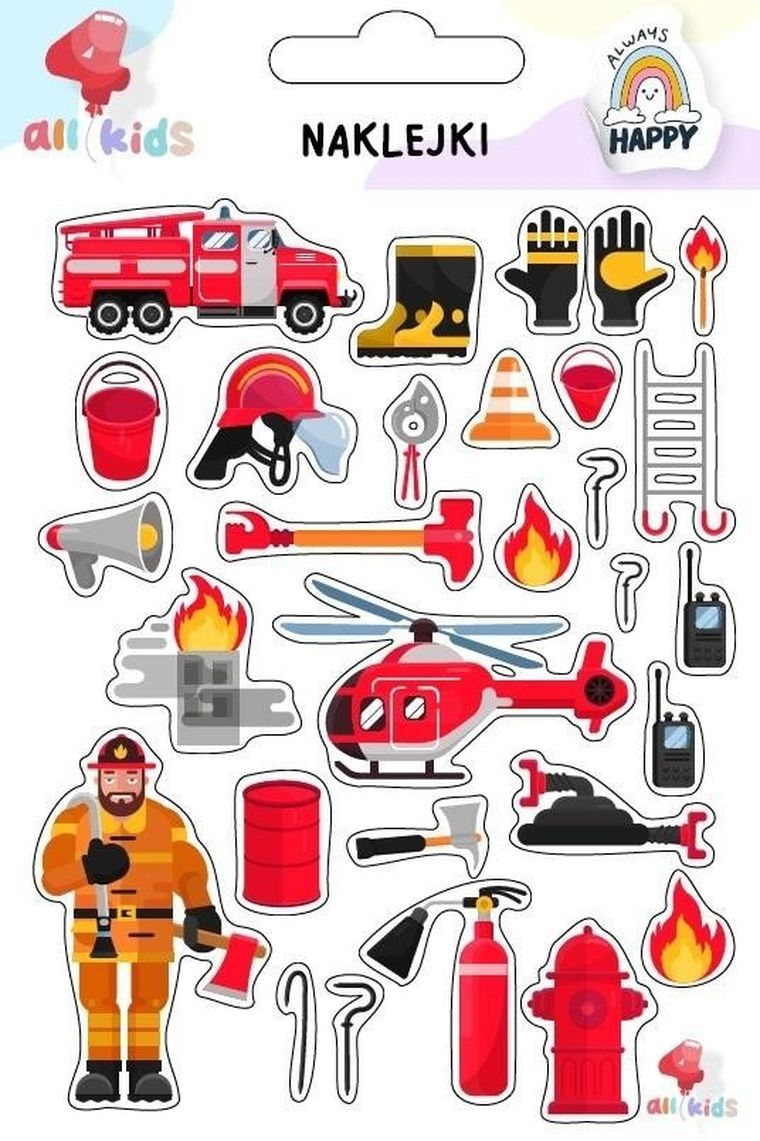 All4Kids, naklejki, straż pożarna