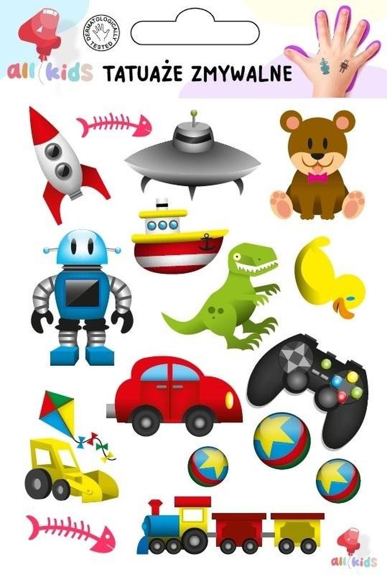 All4Kids, tatuaże zmywalne, gry i zabawki