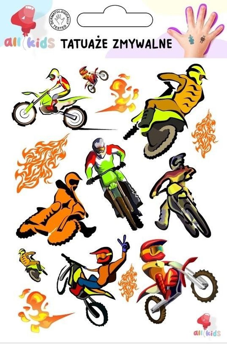 All4Kids, tatuaże zmywalne, motory i motocykliści
