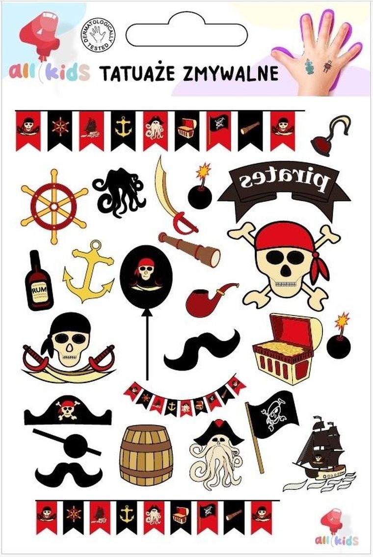 All4Kids, tatuaże zmywalne, piraci