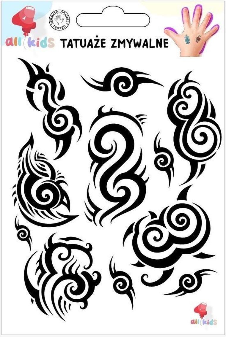 All4Kids, tatuaże zmywalne, tribal