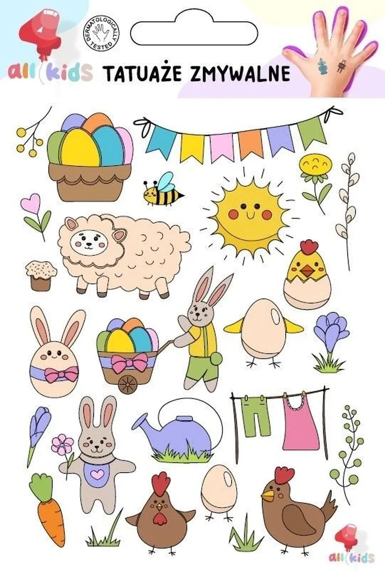 All4Kids, tatuaże zmywalne, Wielkanoc