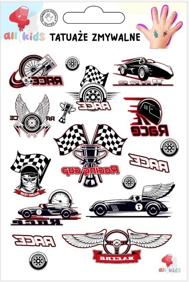 All4Kids, tatuaże zmywalne, wyścigi