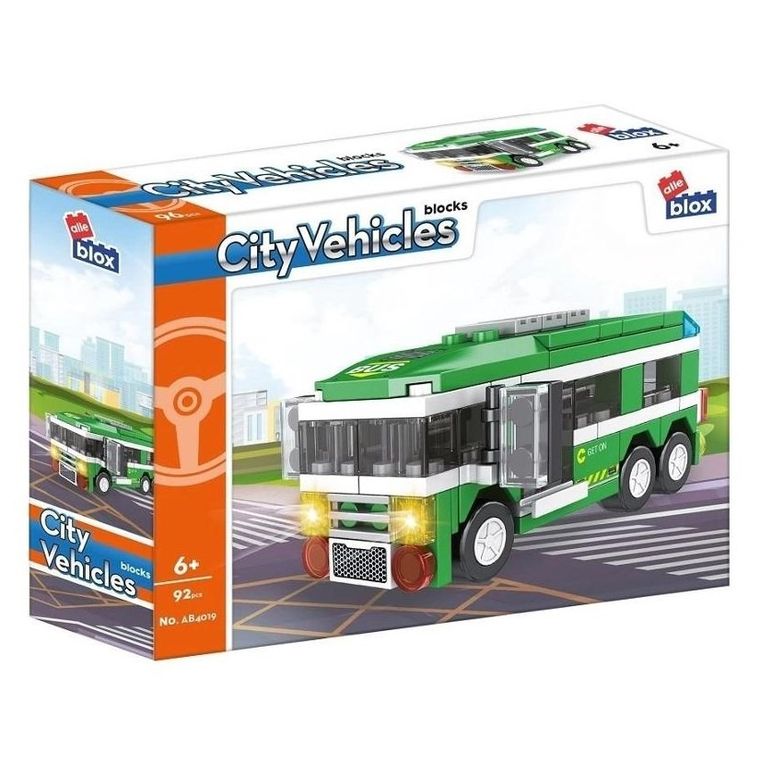 Alleblox, City Vehicles, śmieciarka, klocki konstrukcyjne, 96 elementów