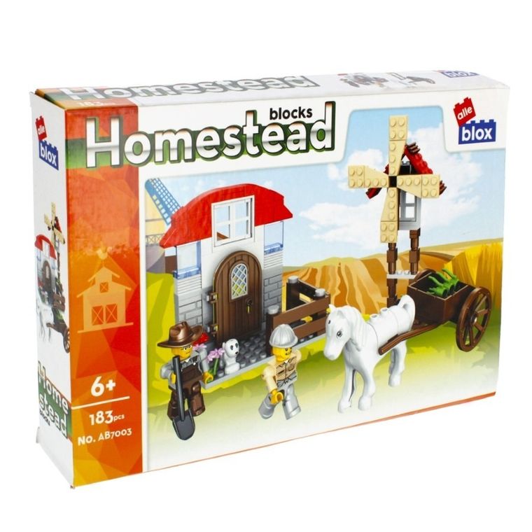 Alleblox, farma, klocki konstrukcyjne, 183 elementy