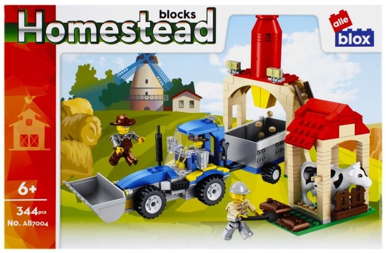 Alleblox, farma, klocki konstrukcyjne, 344 elementy