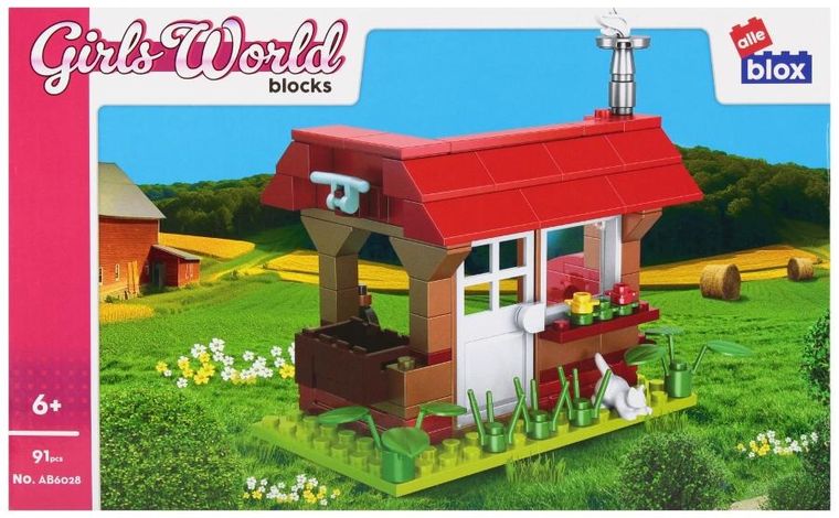 Alleblox, Girl, Dom, klocki konstrukcyjne, 91 elementów