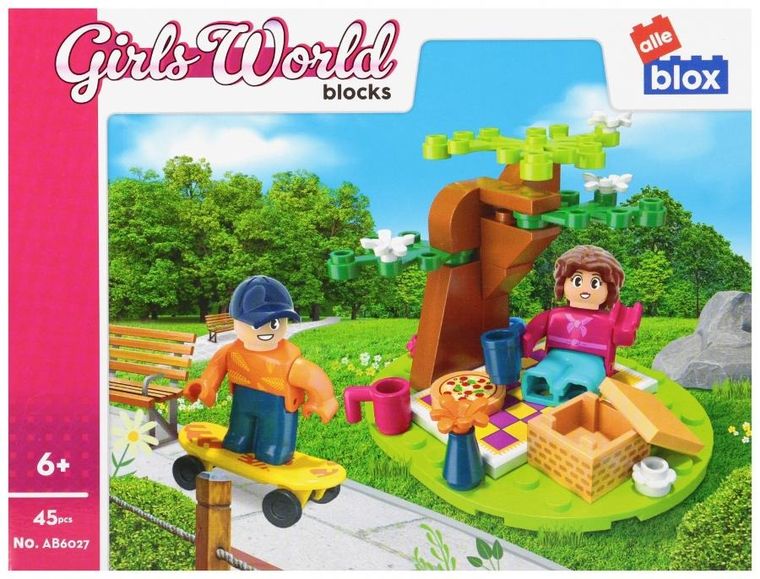 Alleblox, Girl, Piknik, klocki konstrukcyjne, 45 elementów