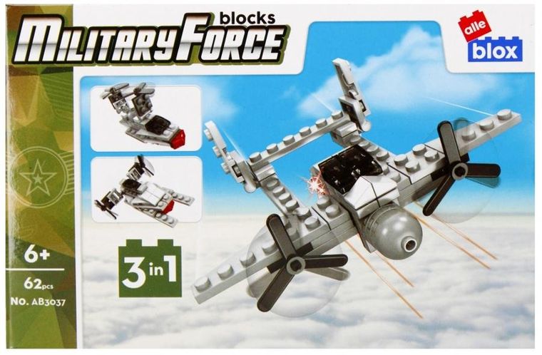 Alleblox, Military, klocki konstrukcyjne, 62 elementy