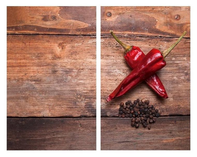 Allstar, podkładki kuchenne, Papryczki, 2 szt., szkło, 52-30 cm