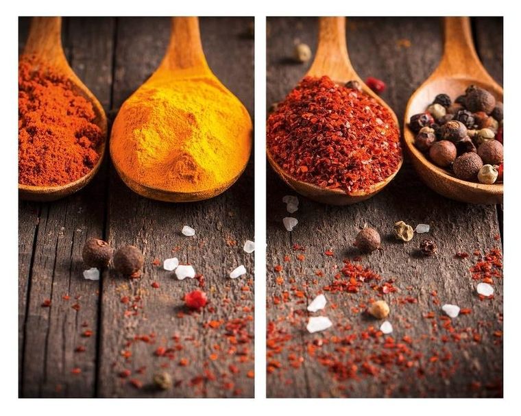 allstar, podkładki kuchenne przyprawy, 2 szt., szkło, 52-30 cm