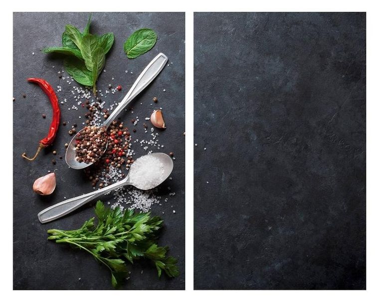 Allstar, podkładki kuchenne Zioła, 2 szt., szkło, 52-30 cm