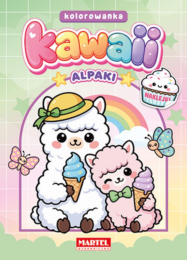 Alpaki z naklejkami. Kawaii