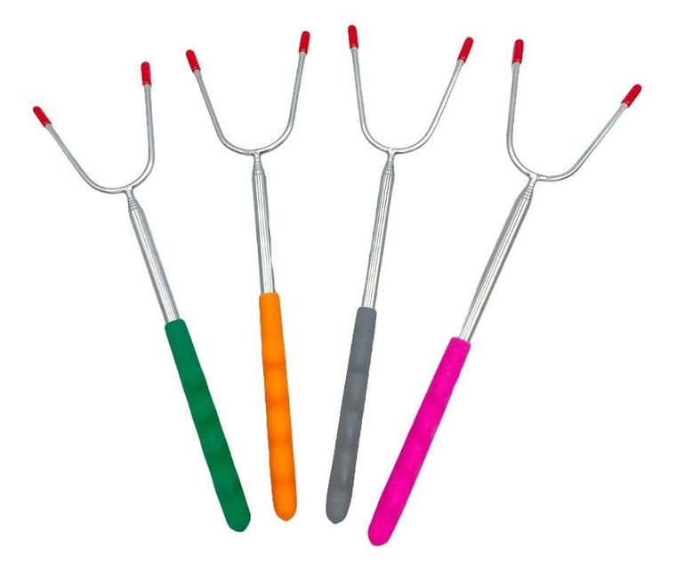 Alpenburg, widelec teleskopowy do ogniska pieczenia kiełbasek, 4 szt.