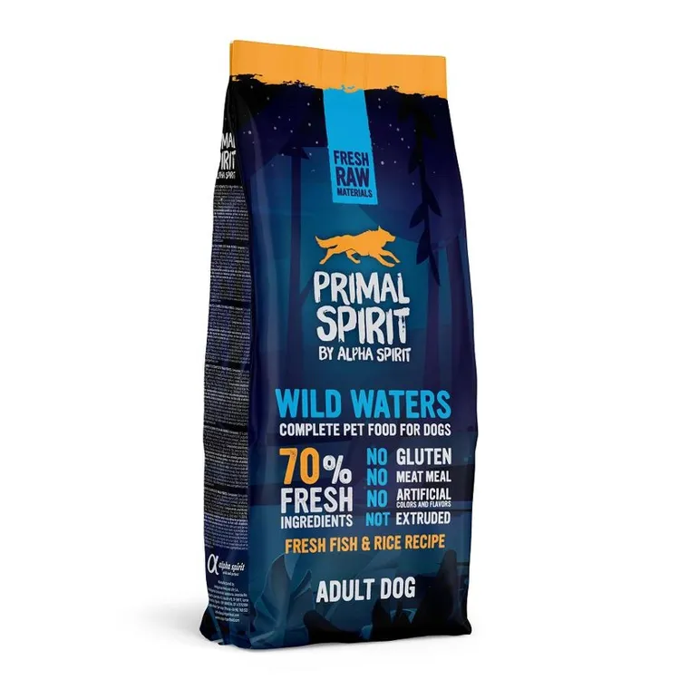 Alpha Spirit, Wild Waters 70%, sucha karma dla psa, 12kg