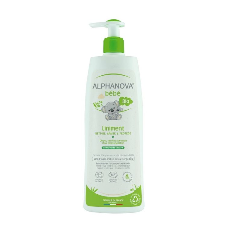Alphanova Bebe, BIO Liniment, organiczna oliwka z wodą wapienną, 500 ml