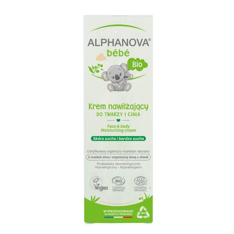 Alphanova Bebe, krem na bazie oliwy do twarzy i ciała, 75 ml