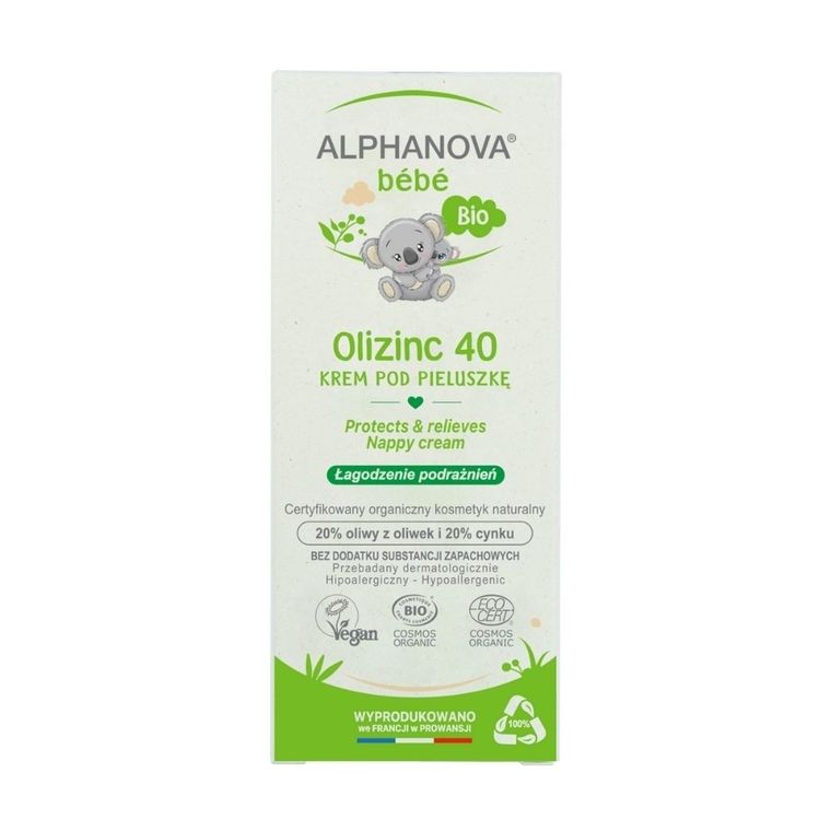 Alphanova Bebe, krem przeciw odparzeniom, Olizinc 40, 50 g