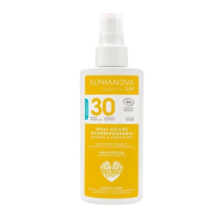 Alphanova Sun, bio spray przeciwsłoneczny, filtr SPF30, 125g