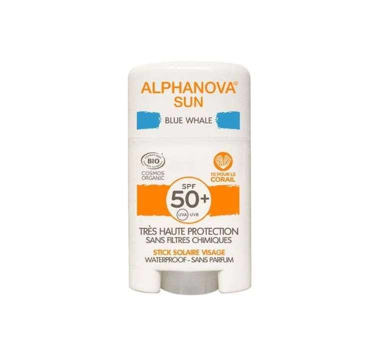 Alphanova Sun, krem z filtrem w sztyfcie, SPF50+, Blue Whale, 12 g